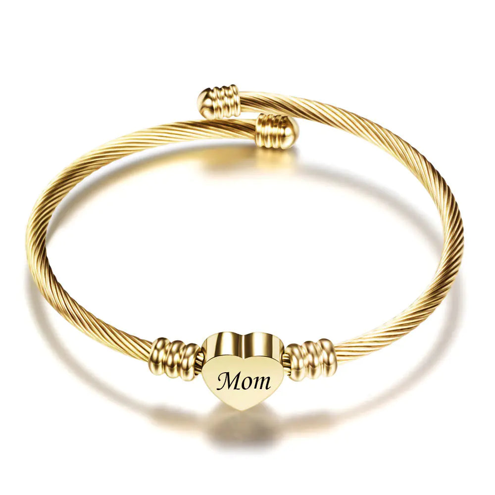 Cherished Heart Mom Bracelet