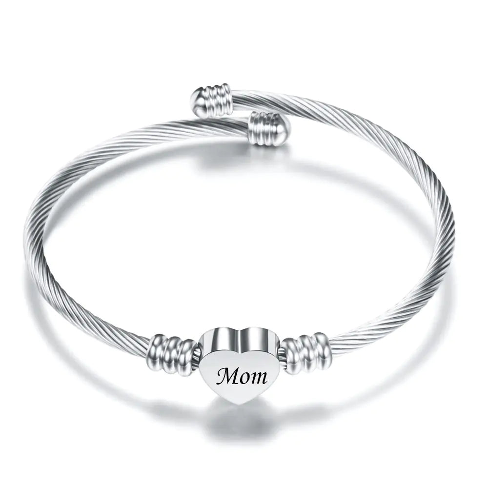 Cherished Heart Mom Bracelet