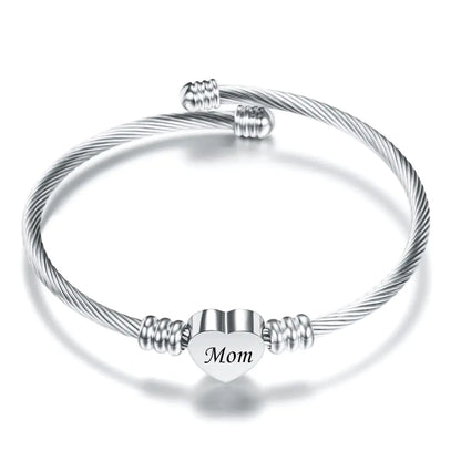 Cherished Heart Mom Bracelet