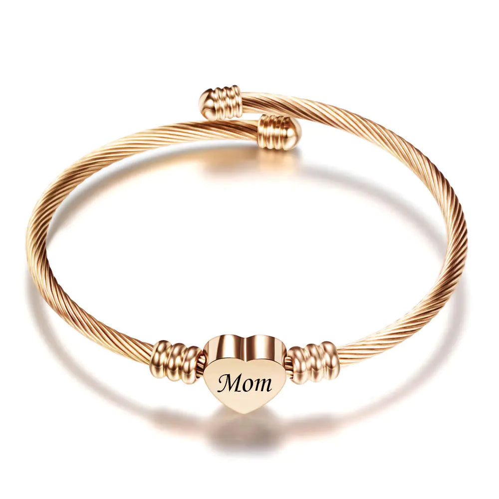 Cherished Heart Mom Bracelet