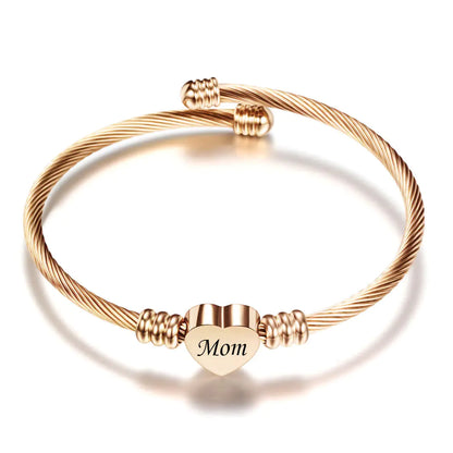 Cherished Heart Mom Bracelet