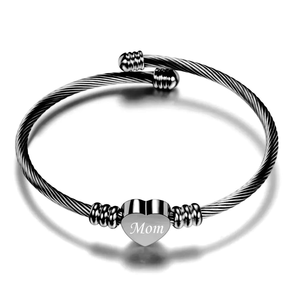 Cherished Heart Mom Bracelet